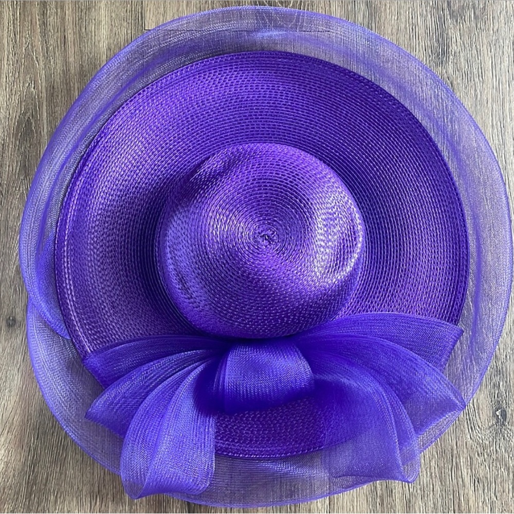 Kentucky Derby Hat! Beautiful bright purple hat is a stunner!